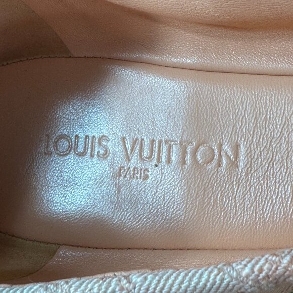 100% Authentic Louis Vuitton Two Tone Denim Buckle Scrunch Ballet Flats Size 41 - Picture 11 of 15